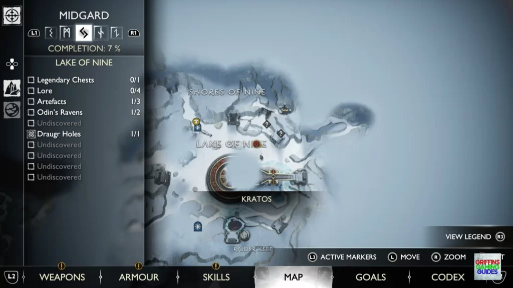 God Of War Ragnarök Odin's Raven 15 Map
