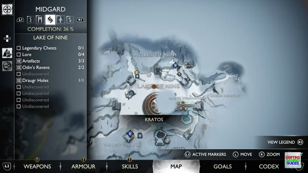 God Of War Ragnarök Odin's Raven 18 Map