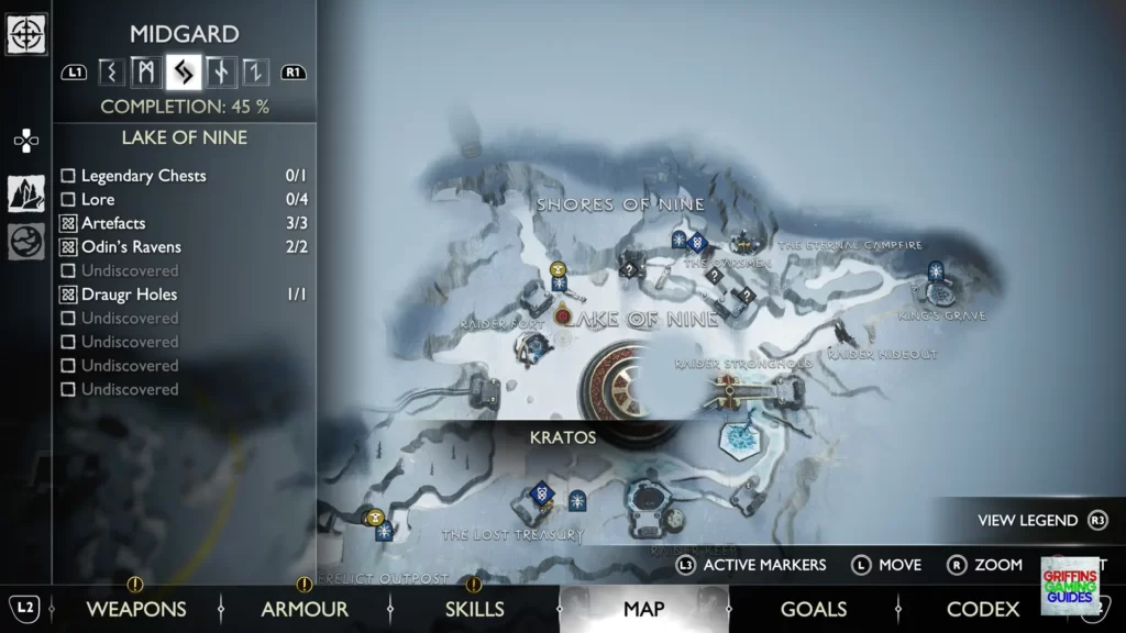 God Of War Ragnarök Odin's Raven 19 Map