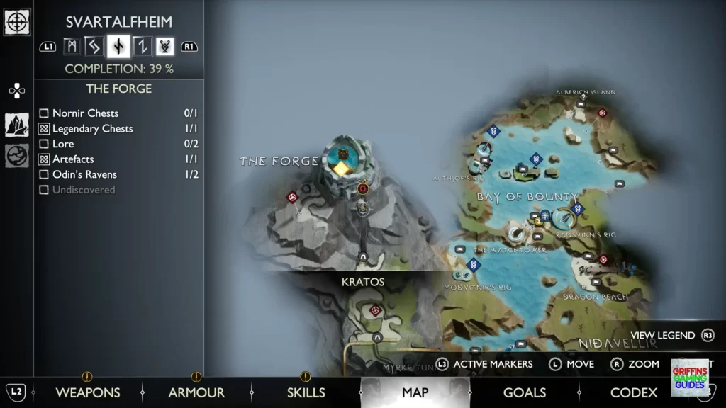 God Of War Ragnarök Odin's Raven 20 Map