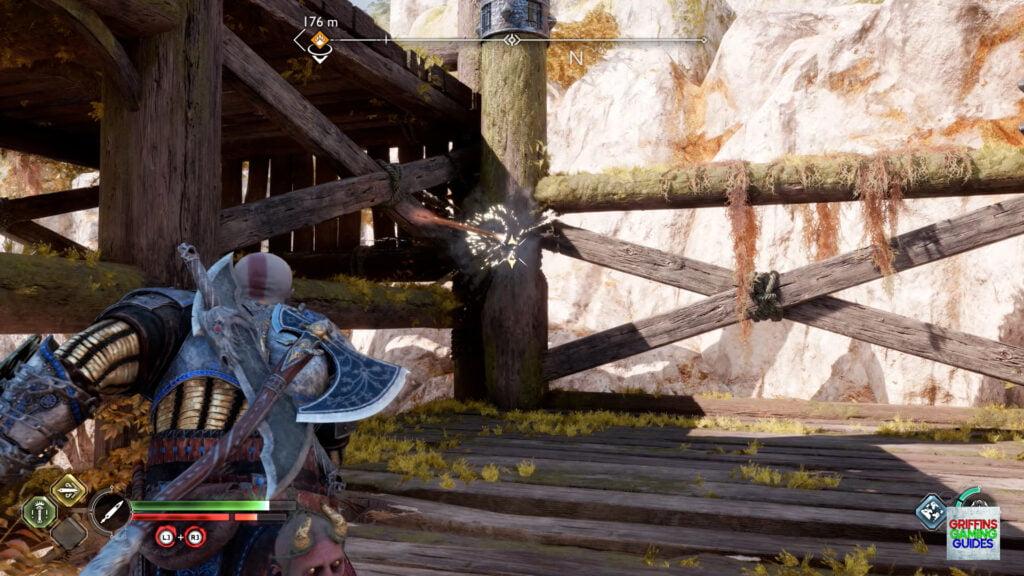 God Of War Ragnarök Odin's Raven 21 Throw Spear and Mantle Up