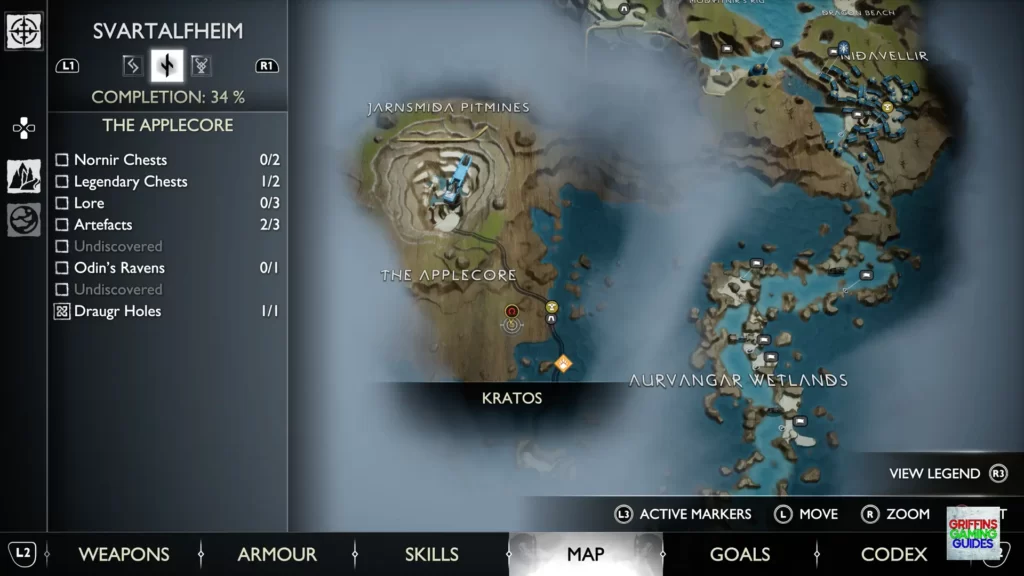 God Of War Ragnarök Odin's Raven 8 Map