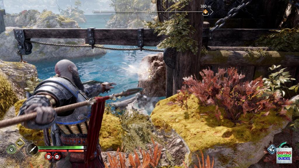 God Of War Ragnarök Odin's Raven 23 Throw Spear To Raise Grapple Point