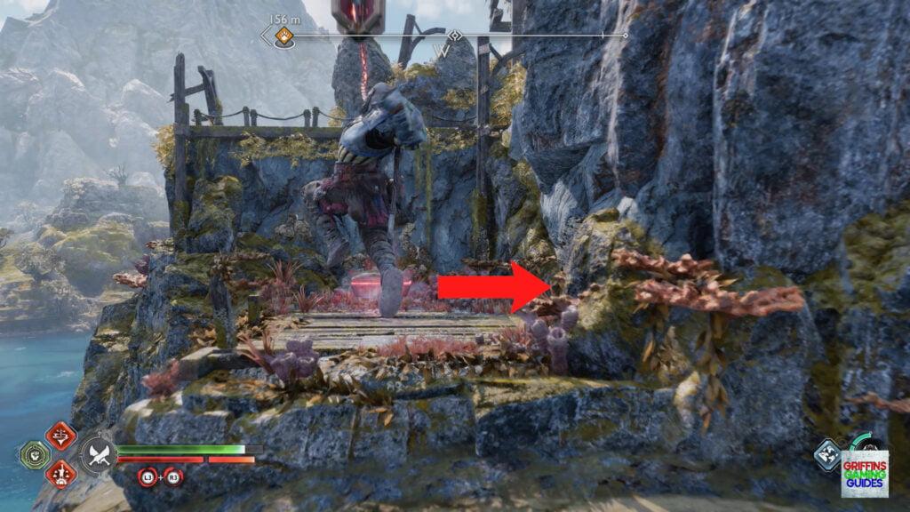 God Of War Ragnarök Odin's Raven 24 grapple Across and Go Right