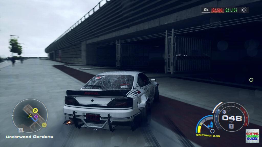 Need For Speed Unbound Catch My Drift Underwood Gardens 1 Enter Car Park