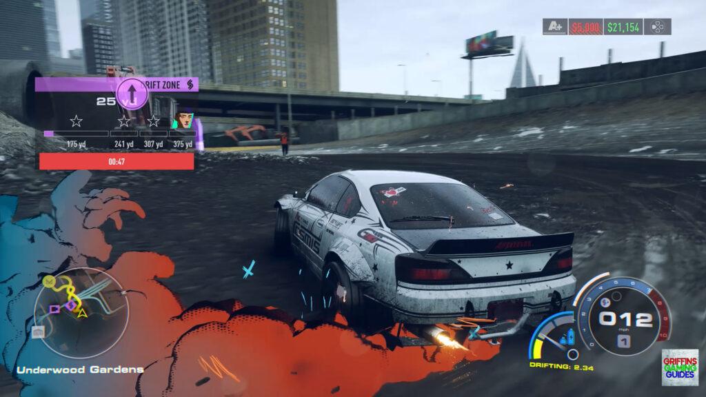 Need For Speed Unbound Catch My Drift Underwood Gardens 2 Corner 1