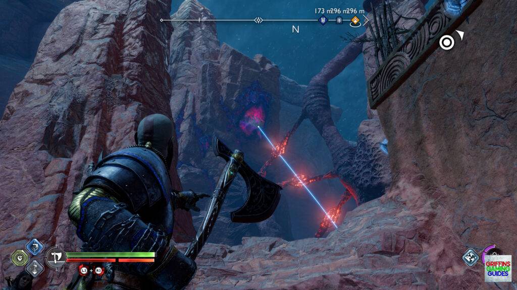 God Of War Ragnarök Secrets Of The Sands Ricochet Axe off of the Twilight Stone