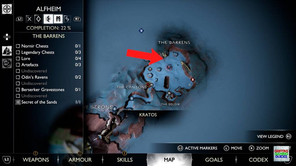 God Of War Ragnarök Odin's Raven 30 Map