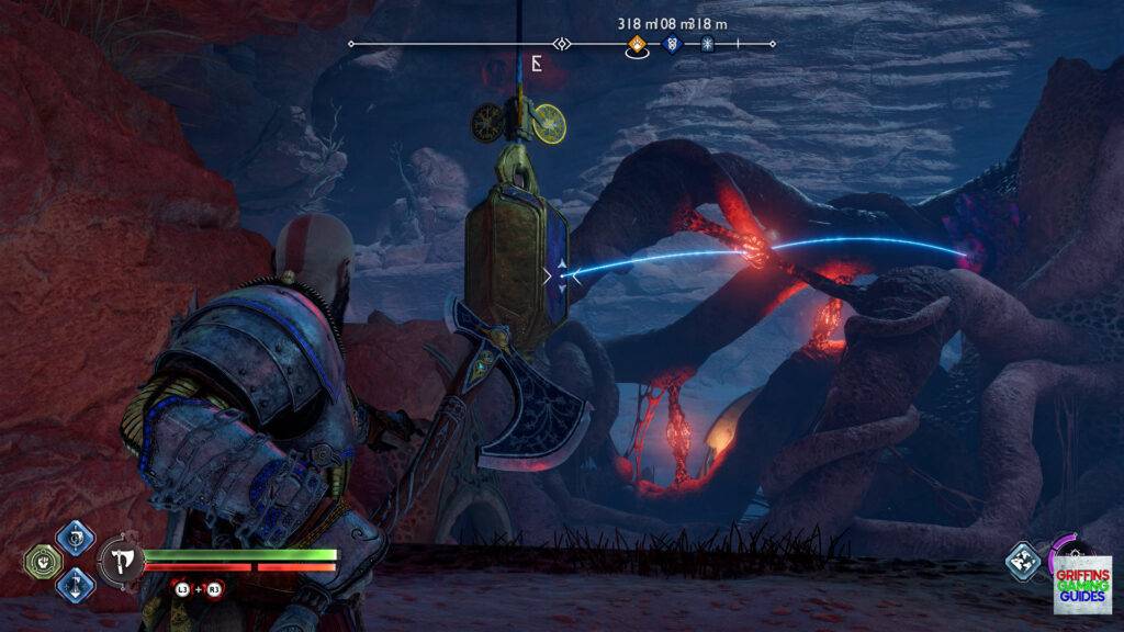 God Of War Ragnarök Secrets Of The Sands Line Up and Throw Axe