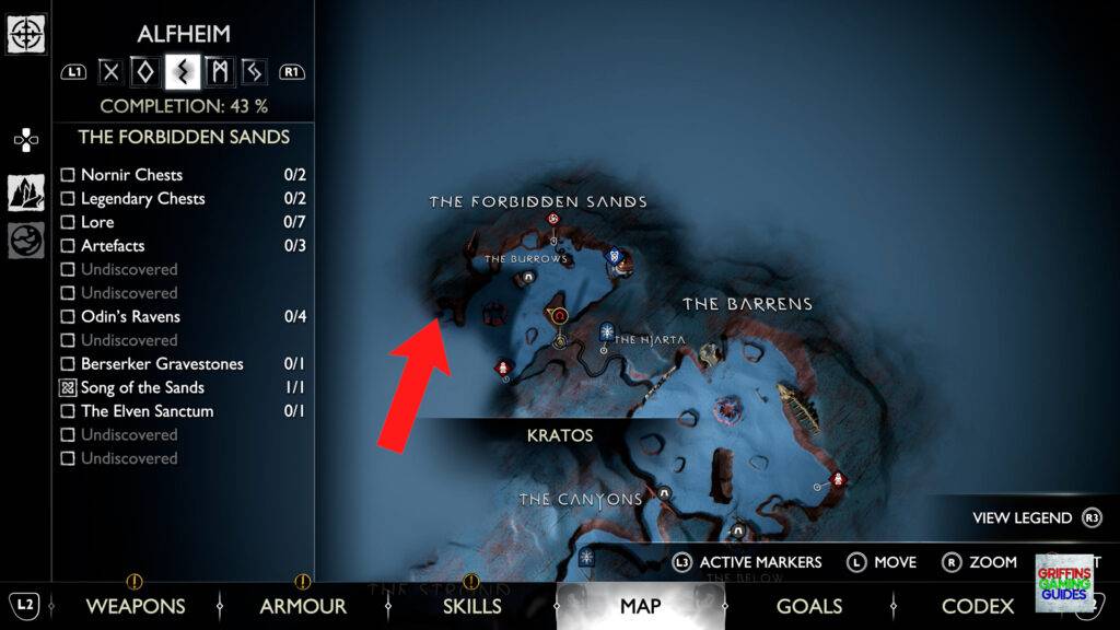God Of War Ragnarök Odin's Raven 32 Map
