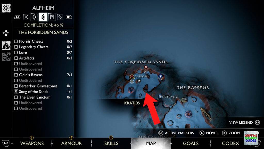 God Of War Ragnarök Odin's Raven 34 Map