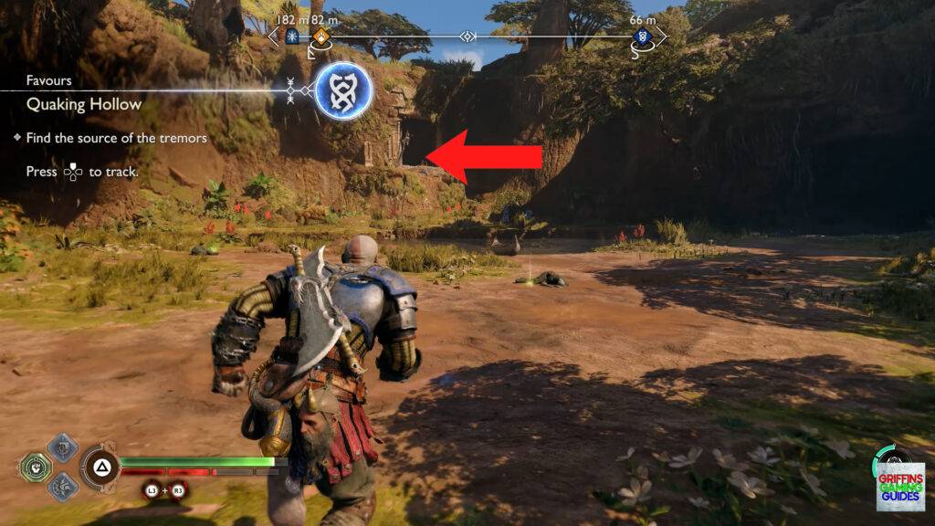 God Of War Ragnarok Crater Hunt Quaking Hollow Mantle Up