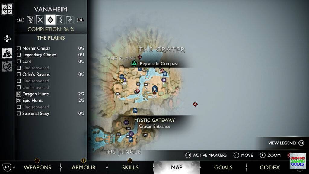 God Of War Ragnarok Crater Hunt Quaking Hollow Map