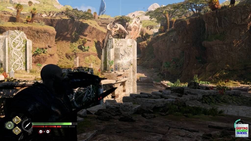 God Of War Ragnarok Crater Hunt Quaking Hollow Throw Spear at Pillar