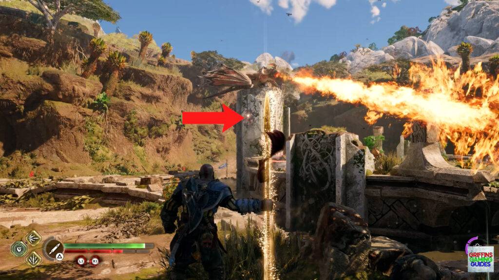 God Of War Ragnarok Crater Hunt The Burning Skies Clear Pillar