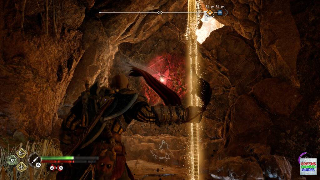 God Of War Ragnarok Crater Hunt The Burning Skies Remove Wall