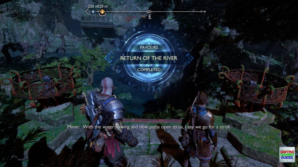 God Of War Ragnarok Crater Hunt Trail Of The Dead Complete Return of the River Favour