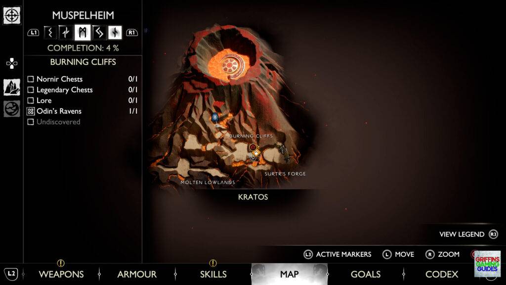 God Of War Ragnarok Odins Raven 48 Map