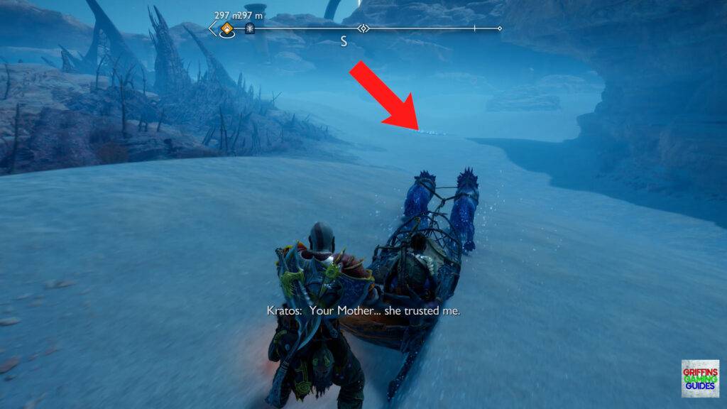 God Of War Ragnarok The Desert Door Favour Take the Sled to Crystal Disc
