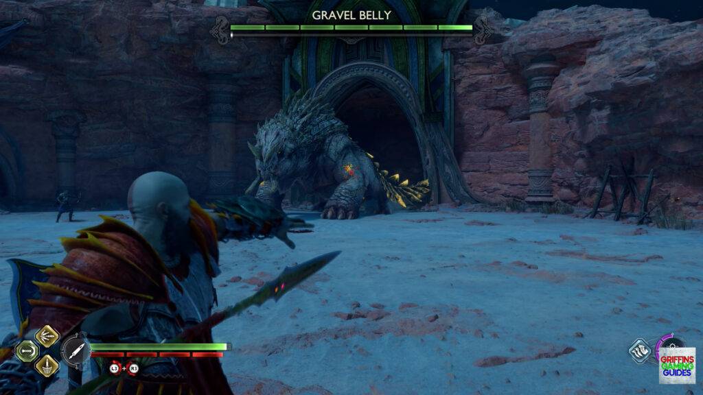 God Of War Ragnarok The Desert Door Favour Throw Spear into Weak Point