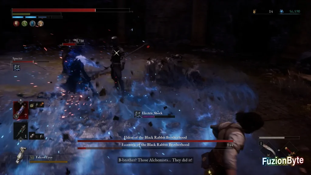 Lies of P Black Rabbit Brotherhood boss guide Avoid Shockwave